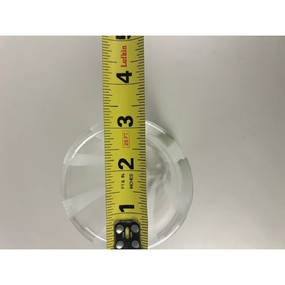 Bormioli Rocco Art Glass 7.5" Etched Vertical Stripes FENCE FLOWER VASE - Picture 4 of 7